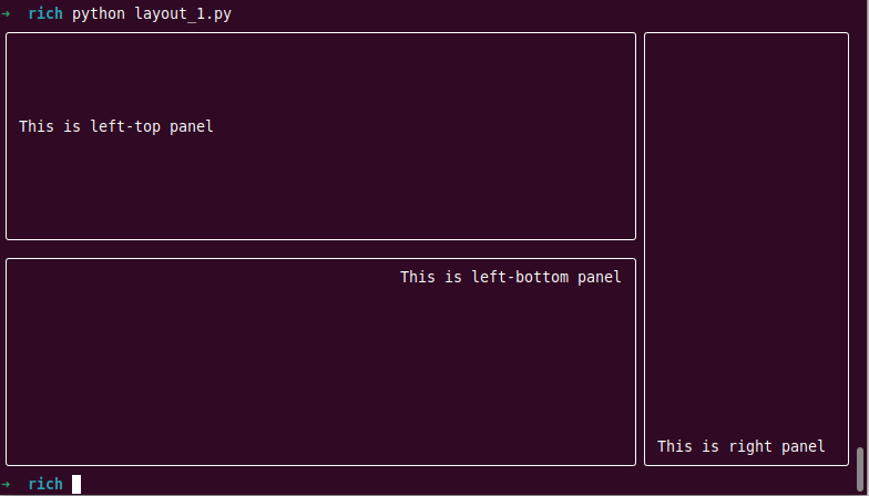 "rich layout python"