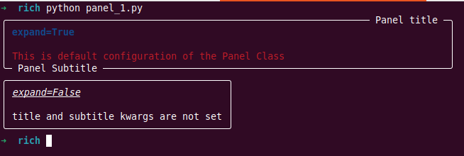 "rich panel python"